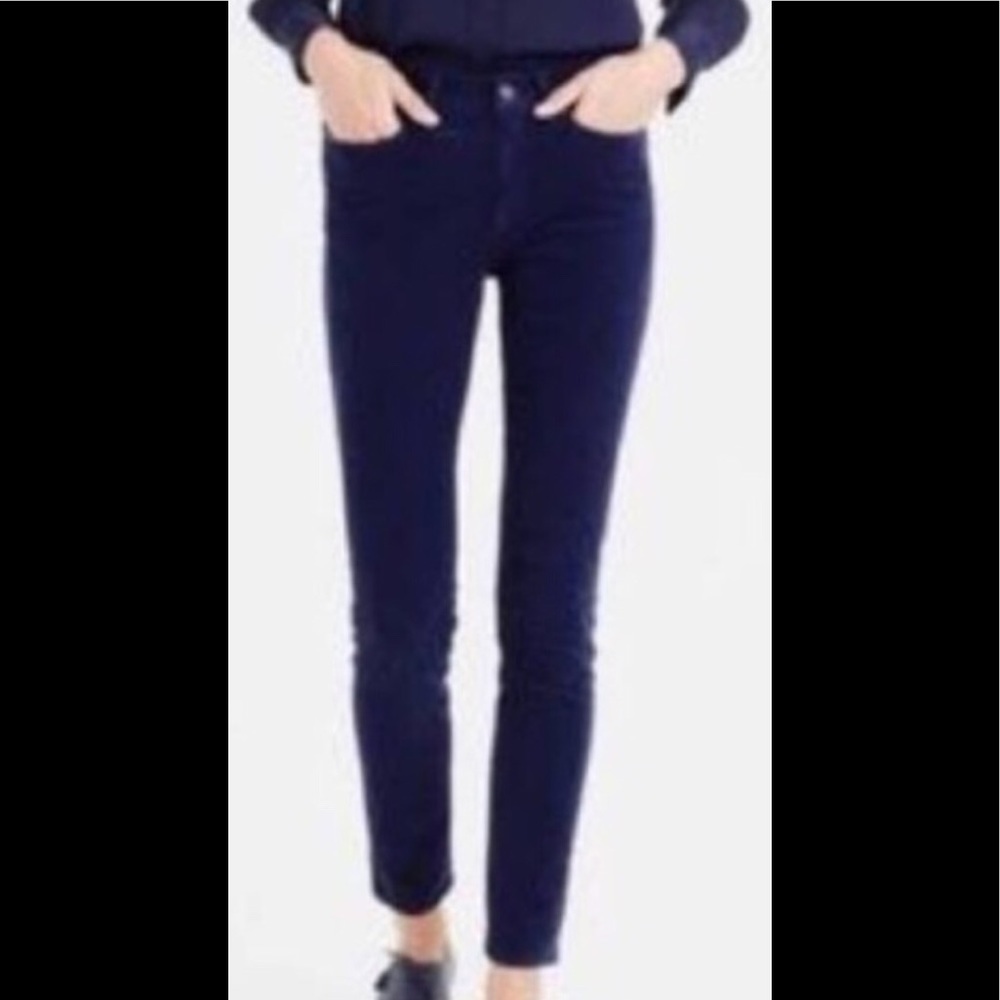 J Crew Black Toothpick Ankle Jeans Size 25